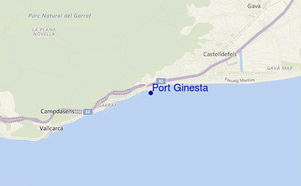 mapa de ubicación de Port Ginesta