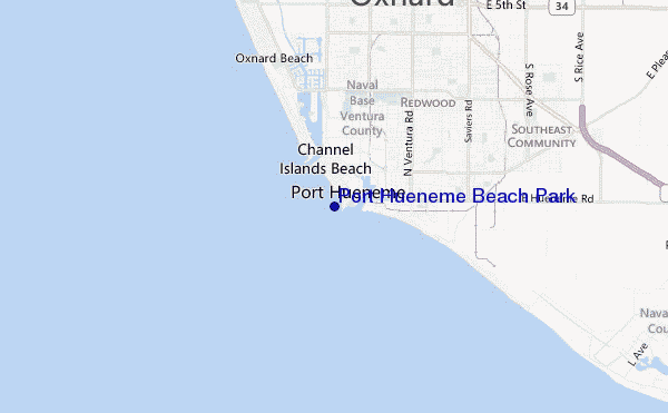 mapa de ubicación de Port Hueneme Beach Park