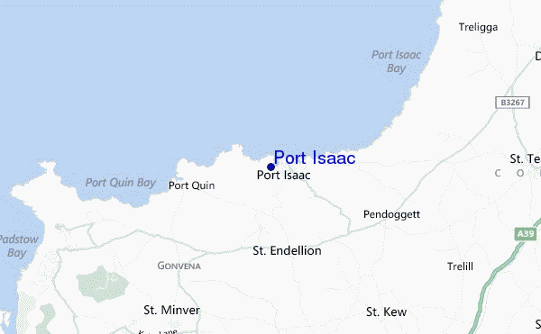 mapa de ubicación de Port Isaac