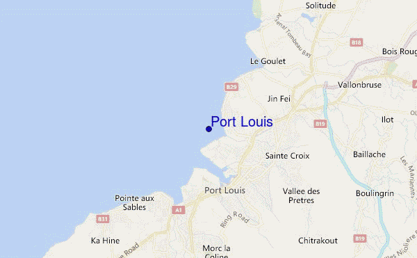 mapa de ubicación de Port Louis
