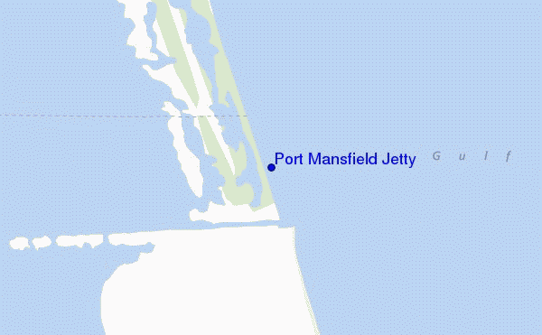 mapa de ubicación de Port Mansfield Jetty