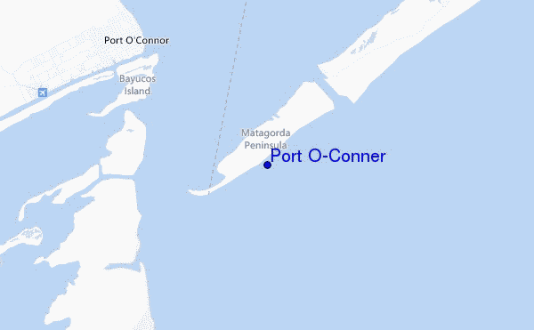 mapa de ubicación de Port O'Conner