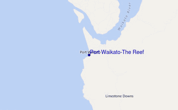 mapa de ubicación de Port Waikato-The Reef