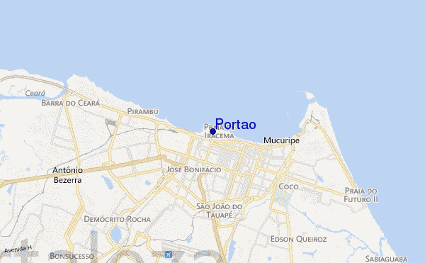 mapa de ubicación de Portao