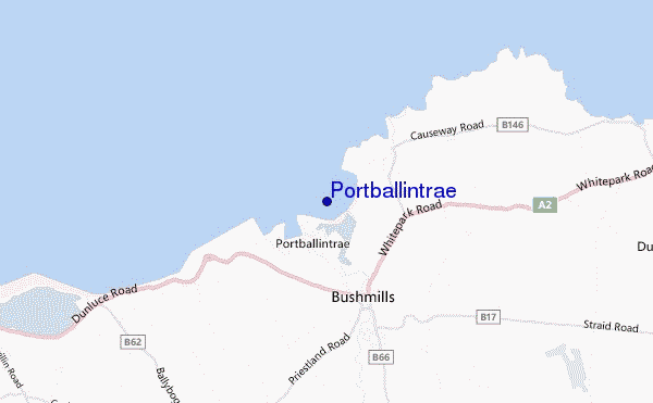 mapa de ubicación de Portballintrae