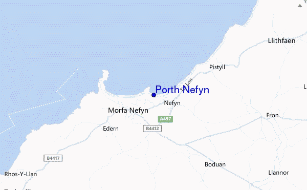 mapa de ubicación de Porth Nefyn