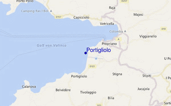 mapa de ubicación de Portigliolo