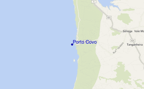 mapa de ubicación de Porto Covo