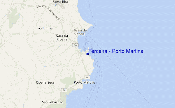 mapa de ubicación de Terceira - Porto Martins