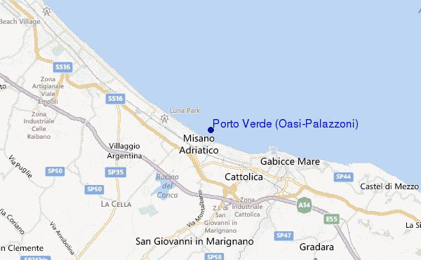 mapa de ubicación de Porto Verde (Oasi-Palazzoni)