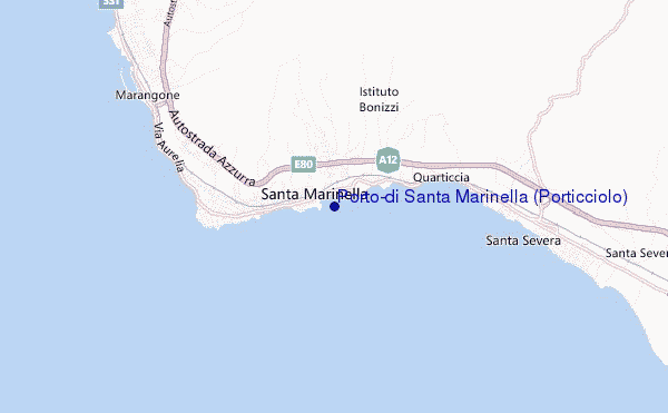 mapa de ubicación de Porto-di Santa Marinella (Porticciolo)