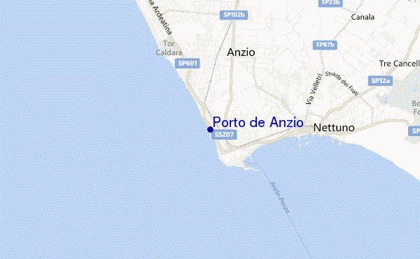 mapa de ubicación de Porto de Anzio