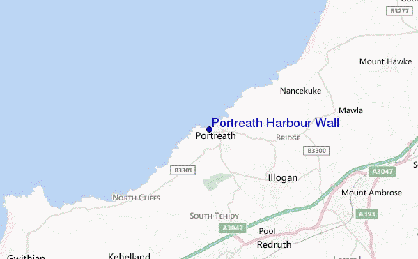 mapa de ubicación de Portreath Harbour Wall