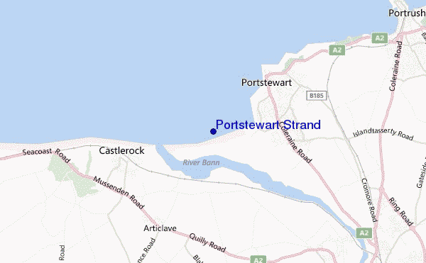 mapa de ubicación de Portstewart Strand