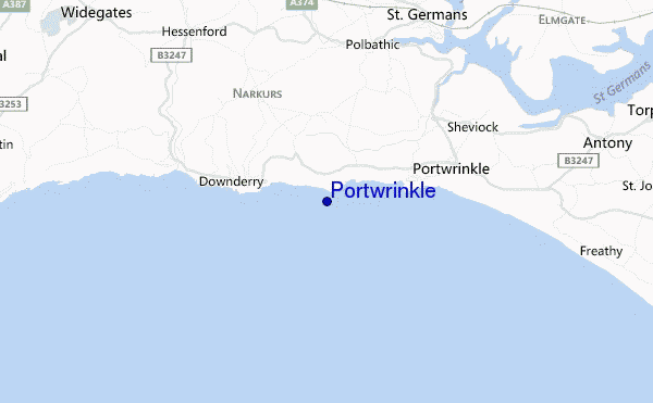 mapa de ubicación de Portwrinkle
