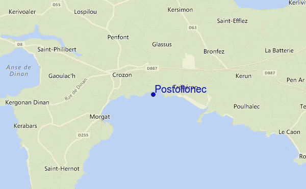 mapa de ubicación de Postollonec