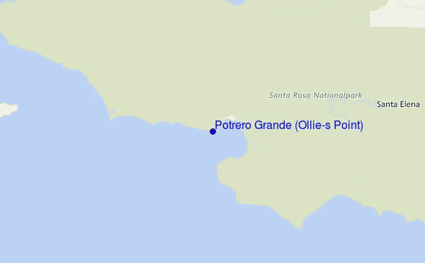 mapa de ubicación de Potrero Grande (Ollie's Point)