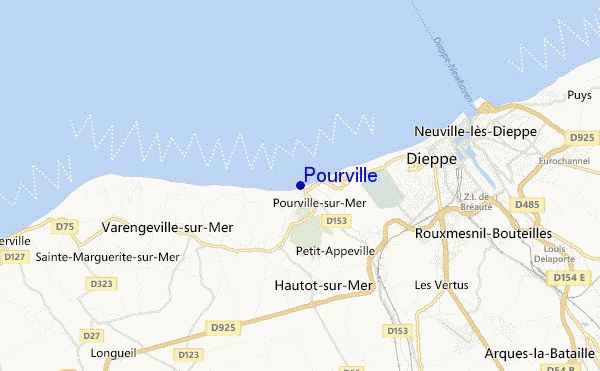 mapa de ubicación de Pourville