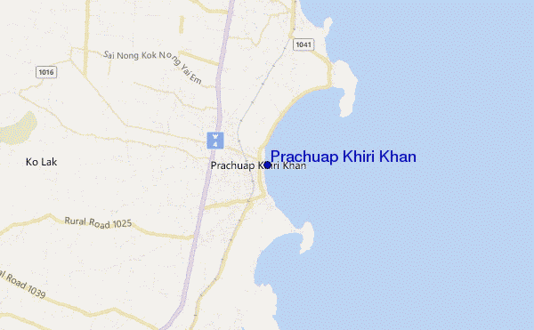 mapa de ubicación de Prachuap Khiri Khan