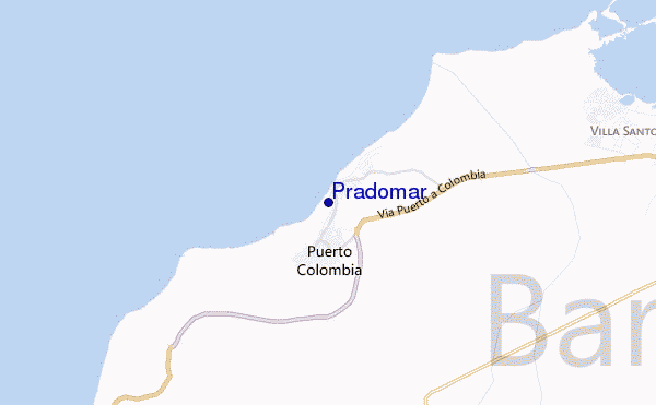 mapa de ubicación de Pradomar