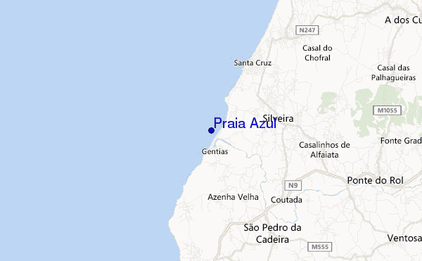 mapa de ubicación de Praia Azul