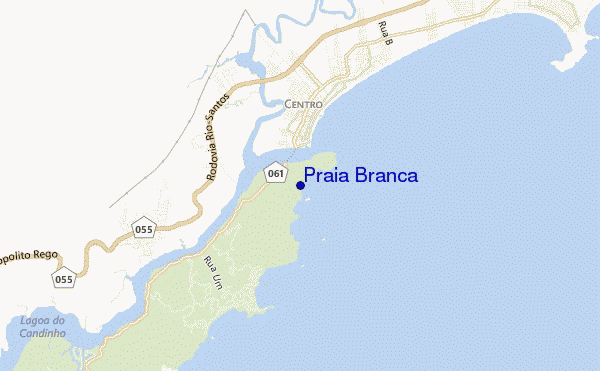 mapa de ubicación de Praia Branca