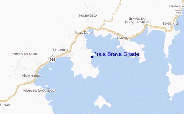 mapa de ubicación de Praia Brava Citadel