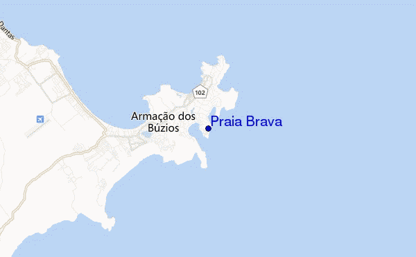 mapa de ubicación de Praia Brava