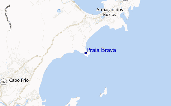 mapa de ubicación de Praia Brava