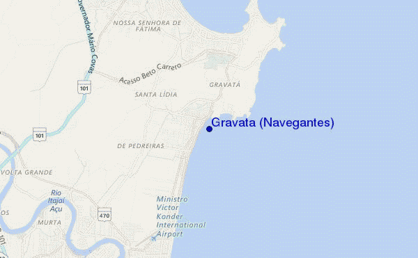 mapa de ubicación de Gravatá (Navegantes)