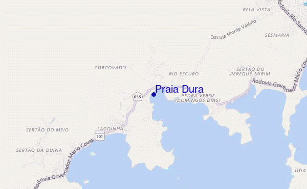 mapa de ubicación de Praia Dura