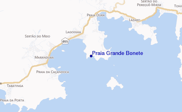 mapa de ubicación de Praia Grande Bonete