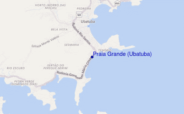 mapa de ubicación de Praia Grande (Ubatuba)