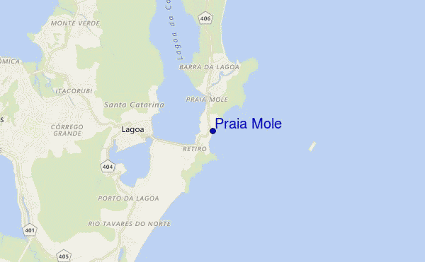 mapa de ubicación de Praia Mole