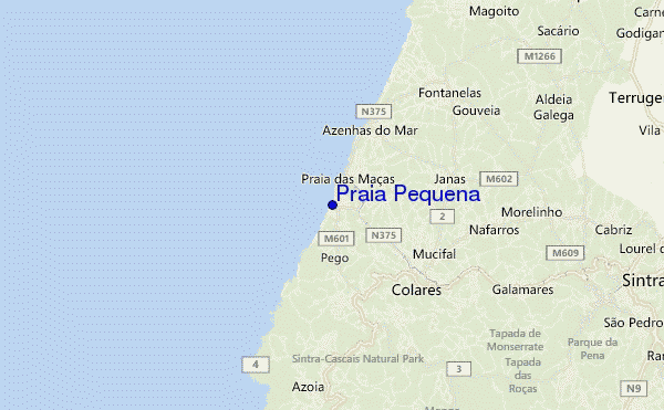 mapa de ubicación de Praia Pequena