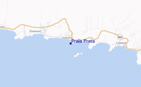 mapa de ubicación de Praia Preta