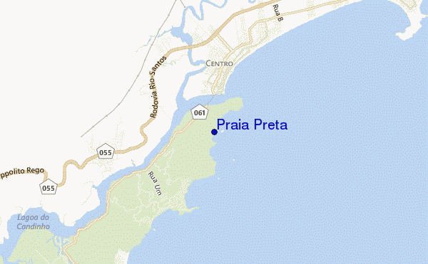 mapa de ubicación de Praia Preta
