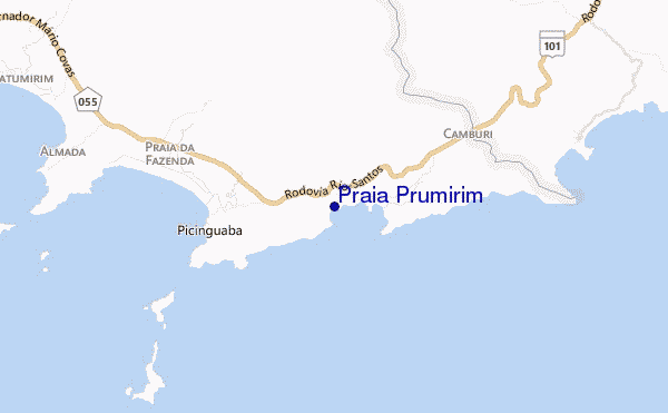mapa de ubicación de Praia Prumirim