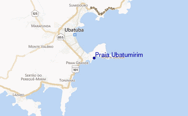 mapa de ubicación de Praia Ubatumirim