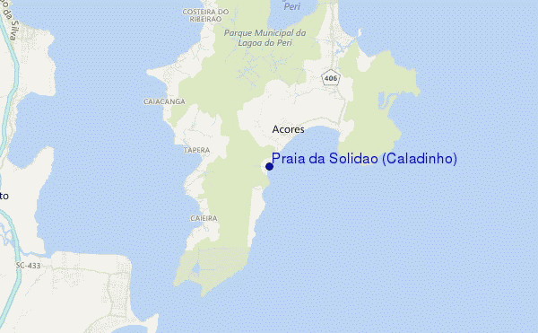 mapa de ubicación de Praia da Solidao (Caladinho)