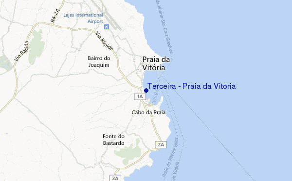 mapa de ubicación de Terceira - Praia da Vitoria