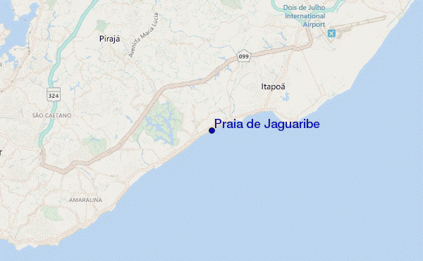 mapa de ubicación de Praia de Jaguaribe