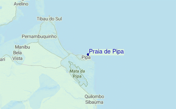 mapa de ubicación de Praia de Pipa
