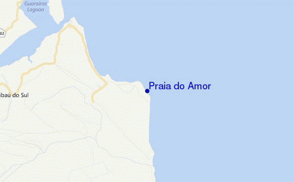 mapa de ubicación de Praia do Amor