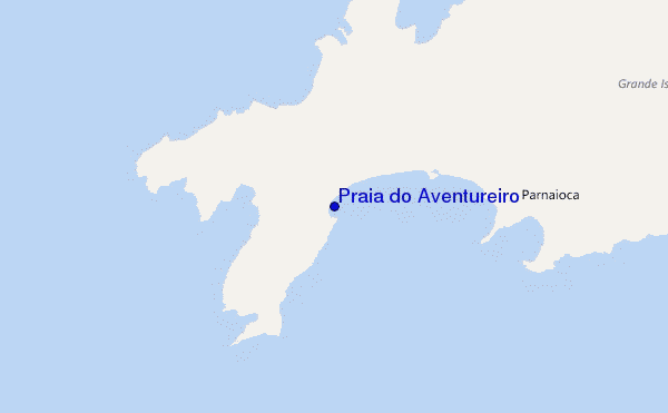 mapa de ubicación de Praia do Aventureiro