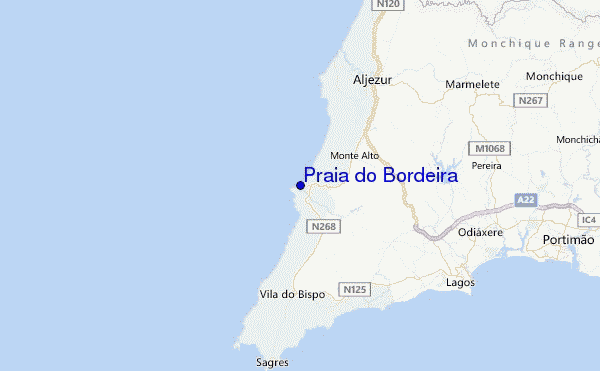 Praia do Bordeira Location Map