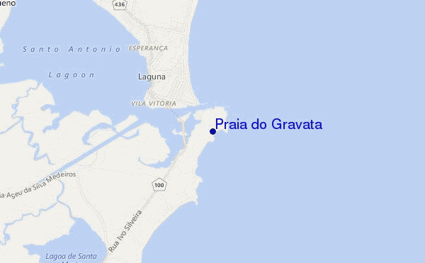 mapa de ubicación de Praia do Gravatá