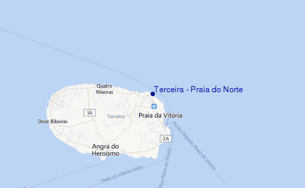 Terceira - Praia do Norte Location Map