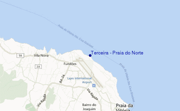 mapa de ubicación de Terceira - Praia do Norte