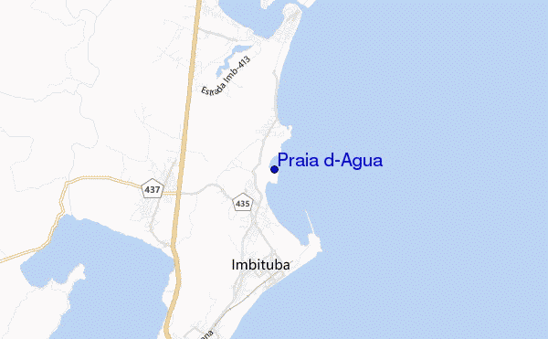 mapa de ubicación de Praia d'Agua